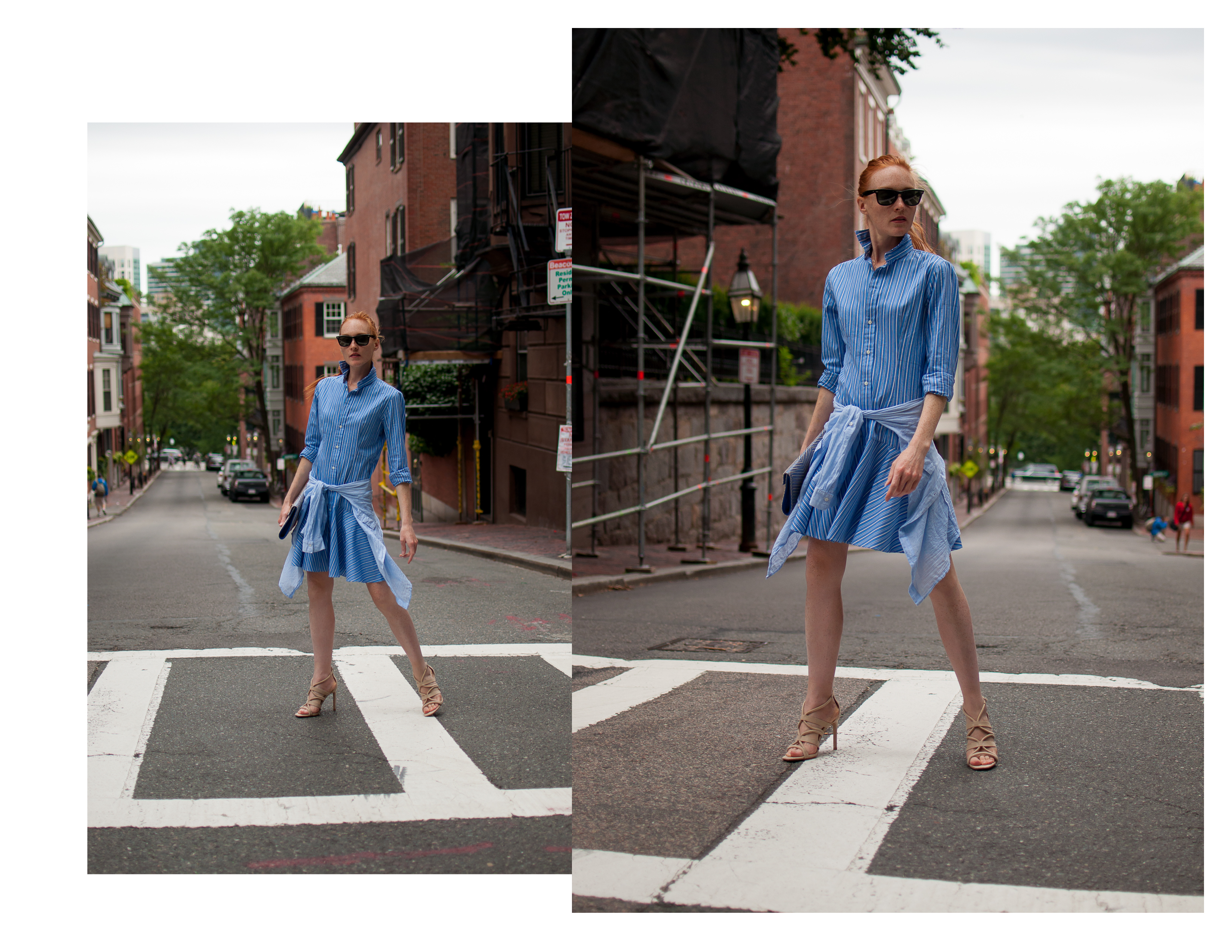 Shirtdress on Beacon Hill | Boston Street Style | The Red Hand